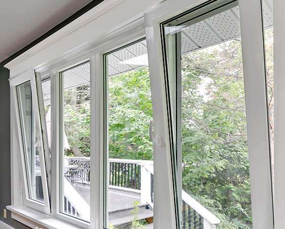 European Tilt and Turn Window From Climate Solutions Showcasing an exterior view.