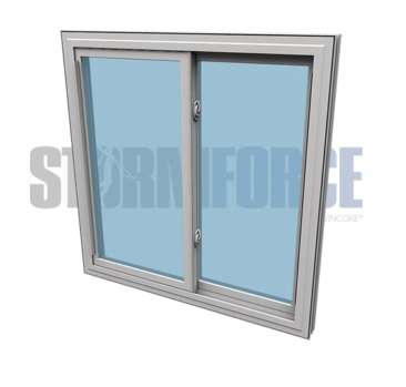 Wincore 8800 Series Sliding Windows with storm force.