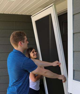 Larson Security platinum storm door.